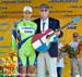 Stage winner Sagan received a special edition Buck Owens guitar  		CREDITS: Rob Jones  		TITLE: Tour of California  		COPYRIGHT: ROB JONES/CANADIAN CYCLIST.COM