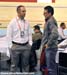 Jamie Staff and Davis Phinney chat in the press area  		CREDITS: Rob Jones  		TITLE: 2010 Track World Championships Copenhagen, Denmark  		COPYRIGHT: Rob Jones/CANADIANCYCLIST