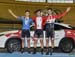 Podium: Aidan Caves, Vincent de Haitre, Bayley Simpson 		CREDITS:  		TITLE: 2016 National Track Championships - Men Kilo 		COPYRIGHT: Rob Jones/www.canadiancyclist.com 2016 -copyright -All rights retained - no use permitted without prior; written permissi