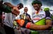 Steve Peat helps Jose Hermida (Multivan Merida Biking Team) celebrate his final career World Cup 		CREDITS:  		TITLE: UCI MTB World Cup, Valnord, Andorra.  		COPYRIGHT: Sven Martin 2016