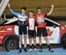 Points podium - Jackson Kinniburgh, Riley Pickrell, Daniel Nordemann-Da Silva 		CREDITS:  		TITLE: 017 Track Nationals 		COPYRIGHT: Rob Jones/www.canadiancyclist.com 2017 -copyright -All rights retained - no use permitted without prior; written permission