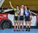 IP podium: Maggie Coles-Lyster, Erin Attwell, Laurie Jussaume 		CREDITS:  		TITLE: 2017 Track Nationals 		COPYRIGHT: Rob Jones/www.canadiancyclist.com 2017 -copyright -All rights retained - no use permitted without prior; written permission