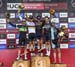 Podium: l to r- Henrique Avancini, Nino Schurter, Lars Forster, Maxime Marotte, Stephane Tempier  		CREDITS:  		TITLE: 2019 World Cup Final, Snowshoe WV 		COPYRIGHT: Rob Jones/www.canadiancyclist.com 2019 -copyright -All rights retained - no use permitted