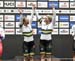 Australia celebrates 		CREDITS:  		TITLE: 2019 Track World Championships, Poland 		COPYRIGHT: Rob Jones/www.canadiancyclist.com 2019 -copyright -All rights retained - no use permitted without prior, written permission