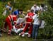 Chloe Dygert in the care of paramedics after her crash 		CREDITS:  		TITLE: 2020 Road World Championships 		COPYRIGHT: ROB JONES/CANADIAN CYCLIST