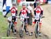 Three riders are racing the cross-country in Canadian colours - Andrew Watson, Amanda Sin and Derek Zandstra  		CREDITS: Rob Jones  		TITLE: Pietermaritzburg World Cup  		COPYRIGHT: ROB JONES/CANADIANCYCLIST.COM