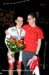 Tara Whitten with national coach Tanya Dubnicoff  		CREDITS: Rob Jones  		TITLE: 2011 Track World Championships  		COPYRIGHT: CANADIANCYCLIST