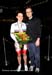 Tara Whitten with national head coach Richard Wooles  		CREDITS: Rob Jones  		TITLE: 2011 Track World Championships  		COPYRIGHT: CANADIANCYCLIST