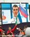 A Russian fan celebrates Vorobyev