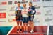 Womens Omnium Podium: Gillian Carlton, Laura Trott, Laurie Berthon 		CREDITS:  		TITLE:  		COPYRIGHT: (c) Copyright Guy Swarbrick 2013 All Rights Reserved