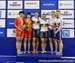 Podium: China, Germany, Great Britain 		CREDITS:  		TITLE: 2014 Track World Championships, Cali COL 		COPYRIGHT: Rob Jones/www.canadiancyclist.com 2014 -copyright -All rights retained - no use permitted without prior, written permission