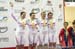Womens Team Pursuit Podium 		CREDITS:  		TITLE: 2016 Track World Cup 3 - Hong Kong 		COPYRIGHT: (C) Copyright 2015 Guy Swarbrick All rights reserved