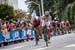 Rigaberto Uran leads the chase into the final turn 		CREDITS:  		TITLE: 2015 UCI Road World Championships 		COPYRIGHT: 2015 Jonathan Devich