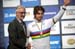 UCI President Brian Cookson with Peter Sagan 		CREDITS:  		TITLE:  		COPYRIGHT: Casey B Gibson 2015
