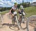 Gunn-Rita Dahle Flesjaa (Multivan Merida Biking Team) and Blaza Klemencic (Habitat Mountainbiketeam) nearly collide 		CREDITS:  		TITLE: 2015 Windham World Cup 		COPYRIGHT: Rob Jones/www.canadiancyclist.com 2015 -copyright -All rights retained - no use pe