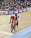 Zhong beat OBrien in 2 straight rides 		CREDITS:  		TITLE: 2016 Track World Championships, London UK 		COPYRIGHT: Rob Jones/www.canadiancyclist.com 2016 -copyright -All rights retained - no use permitted without prior, written permission