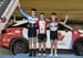 Keirin podium - Jackson Kinniburgh, Riley Pickrell, Dylan Bibic 		CREDITS:  		TITLE: 2017 Track Nationals 		COPYRIGHT: Rob Jones/www.canadiancyclist.com 2017 -copyright -All rights retained - no use permitted without prior; written permission