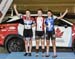 Elimination Race podium - Madison Dempster , Sarah Van Dam,  Iris Gabelier  		CREDITS:  		TITLE: 2017 Track Nationals 		COPYRIGHT: Rob Jones/www.canadiancyclist.com 2017 -copyright -All rights retained - no use permitted without prior; written permission
