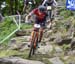 Titouan Carod (Fra) BMC Mountainbike Racing Team takes teh lead 		CREDITS:  		TITLE: 2017 Mont-Sainte-Anne World Cup 		COPYRIGHT: Rob Jones/www.canadiancyclist.com 2017 -copyright -All rights retained - no use permitted without prior; written permission