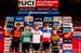 Final overall World Cup podium: David Valero, Stephane Tempier, Nino Schurter, Maxime Marotte, Jordan Sarrou 		CREDITS:  		TITLE: Val Di Sole, UCI MTB XC 		COPYRIGHT: Sven Martin 2017
