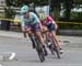Joyce Spruyt (Rise Racing) leading Emily Flynn (Cyclery Racing) and Laura Van Gilder (Team Mellow Mushroom) 		CREDITS:  		TITLE: Fieldstone Criterium of Cambridge 		COPYRIGHT: Rob Jones/www.canadiancyclist.com 2018 -copyright -All rights retained - no use