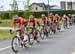 Rally Cycling at the front where they spent most of the day 		CREDITS:  		TITLE: Tour de Beauce 		COPYRIGHT: Rob Jones/www.canadiancyclist.com 2018 -copyright -All rights retained - no use permitted without prior; written permission