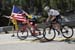 Tejay van Garderen (BMC Racing Team) in the yellow Amgen Race Leader Jersey and Tao Geoghegan Hart (Team Sky) 		CREDITS:  		TITLE: 775137813CG00036_Cycling_13 		COPYRIGHT: 2018 Getty Images