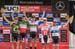 Men podium: l to r - Henrique Avancini, Gerhard Kerschbaumer, Nino Schurter, Mathieu van der Poel, Florian Vogel 		CREDITS:  		TITLE: UCI Mountain Bike XCO World Cup in Val di Sole 		COPYRIGHT: EGO-Promotion, Armin M. Kústenbrúck