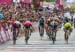 The sprint 		CREDITS:  		TITLE: Giro d Italia 2018 		COPYRIGHT: Rob Jones/www.canadiancyclist.com 2018 -copyright -All rights retained - no use permitted without prior; written permission
