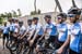 Cycling Academy team at Yad Vashem (Holocaust Memorial) 		CREDITS:  		TITLE:  		COPYRIGHT: NOA ARNON (Cycling Academy)