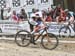 Mathieu van der Poel abandons the race after crashing hard 		CREDITS:  		TITLE: 2018 UCI World Cup Nove Mesto 		COPYRIGHT: Rob Jones/www.canadiancyclist.com 2018 -copyright -All rights retained - no use permitted without prior; written permission