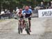 Felix Longpre (Canada) sprints against Christoph Sauser (Switzerland) for 9th 		CREDITS:  		TITLE: World MTB Championships, 2019 		COPYRIGHT: Rob Jones/www.canadiancyclist.com 2019 -copyright -All rights retained - no use permitted without prior, written 