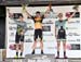 Stage podium: l to r - Brendan Rhim, Diego Milan Jimenez, Keegan Swirbul 		CREDITS:  		TITLE: Tour de Beauce, 2019 		COPYRIGHT: Rob Jones/www.canadiancyclist.com 2019 -copyright -All rights retained - no use permitted without prior, written permission