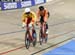 Sebastian Mora Vedri (Spain) and Jan Willem van Schip (Netherlands) 		CREDITS:  		TITLE: 2019 Track World Championships, Poland 		COPYRIGHT: Rob Jones/www.canadiancyclist.com 2019 -copyright -All rights retained - no use permitted without prior, written p